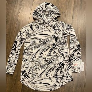 Black and white LulaRoe Amber hoodie